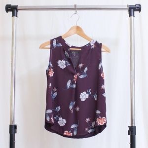 petite sleeveless blouse